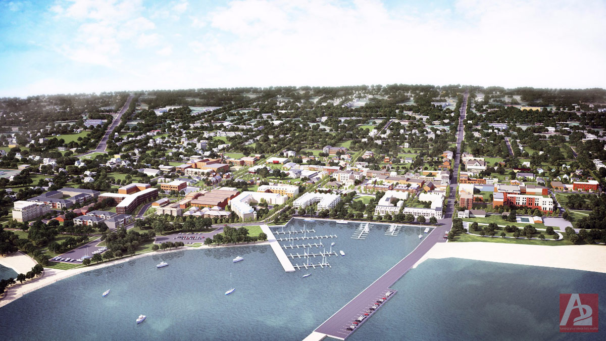 This image has an empty alt attribute; its file name is town_of_cobourg_overall_view_3d_architectural_rendering.jpg